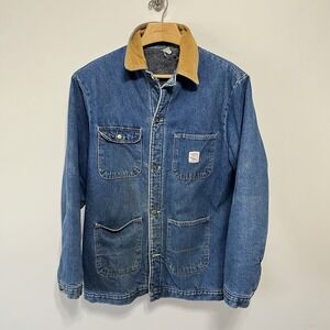 Pointer Brand Jacket Mens Large Denim Chore Field Ranch Blanket Lined USA Coat